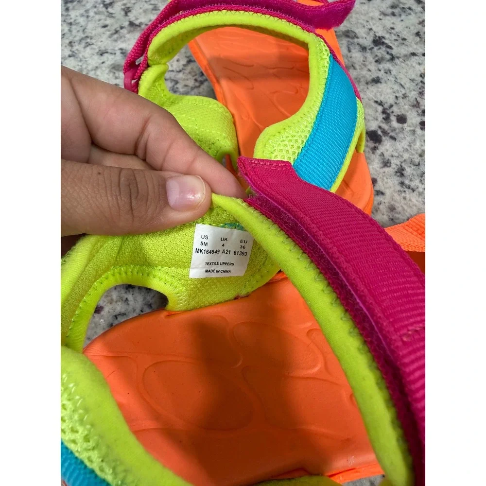Merrell Kids Athletic Sandals Orange Pink Lime Green MK164949‎ Size 5M